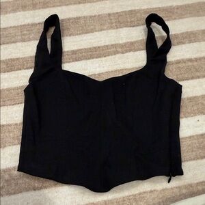 Reformation black corset top